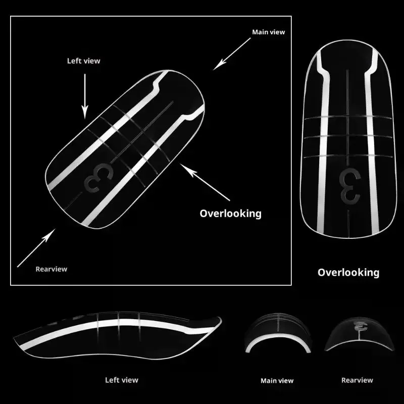 140Pcs/BOX Full Cover Fake Toenail Ultra Thin Clear Press On Toe Foot Nails Tips Artificial Acrylic False Nail Art Manicure Tool