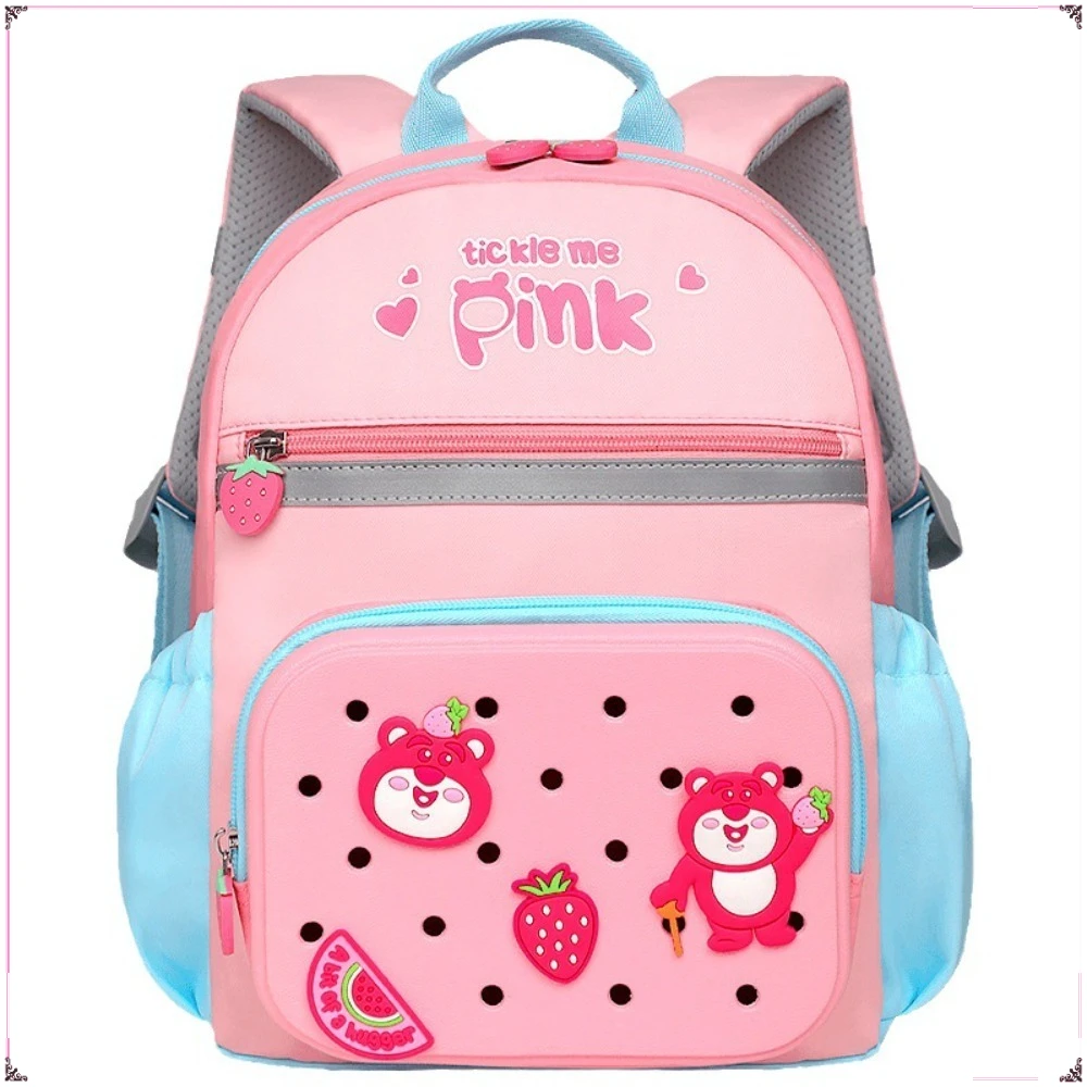 

Disney Cartoon Cute Lotso Schoolbag Comfortable Lightweight Large Capacity Travel and Leisure Backpacks Children's Holiday Gifts