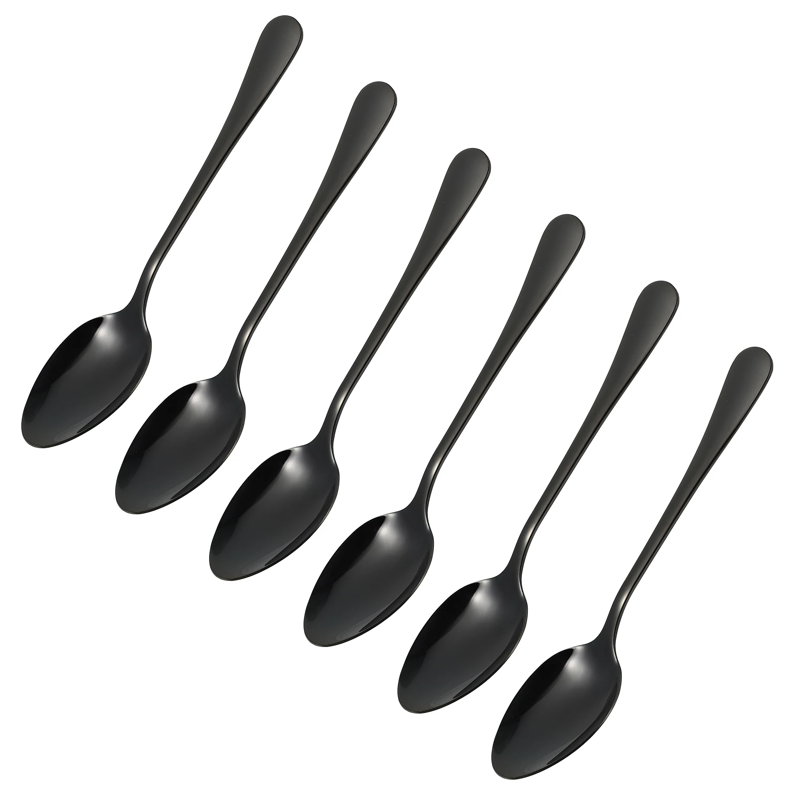 

6pcs Stainless Steel Spoons Smooth Polished AntiRust Healthy Spoon Coffee Home Tableware Portable Kitchen Bar Tools
