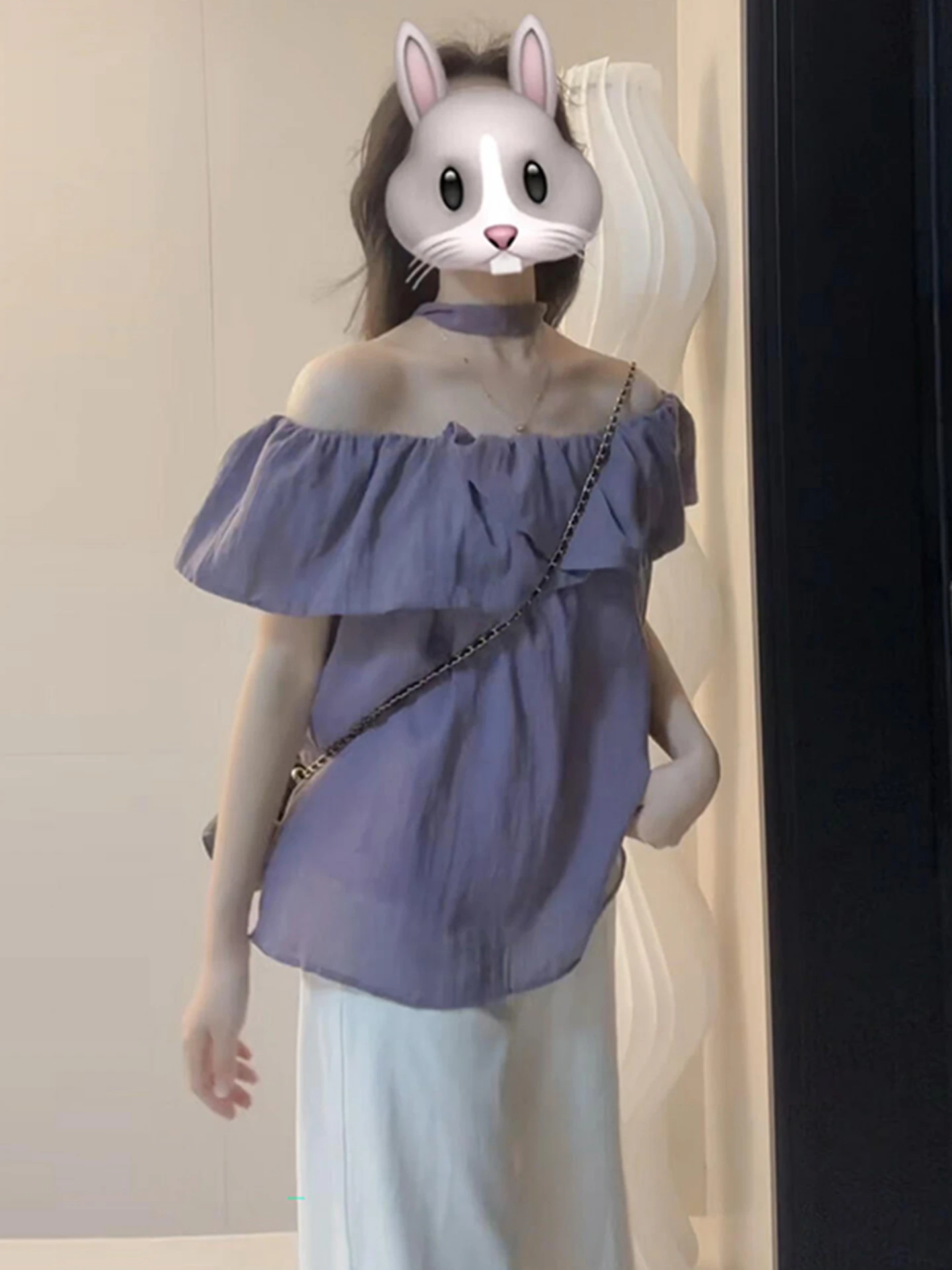 

Фиолетовый женский топ на одно плечо, модный летний дизайн 2026 года, новый уникальный красивый короткий топ, милый стиль, стандартный крой, тонкий материал.