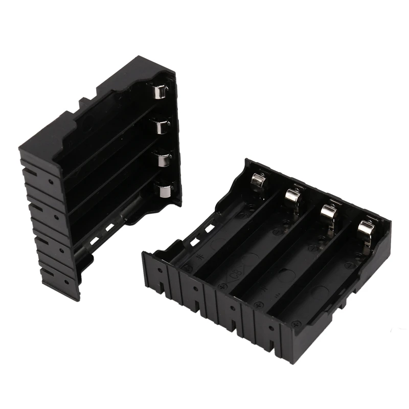 

100X Battery Holder Box Case Black For 4X 13.7V 18650 Battery