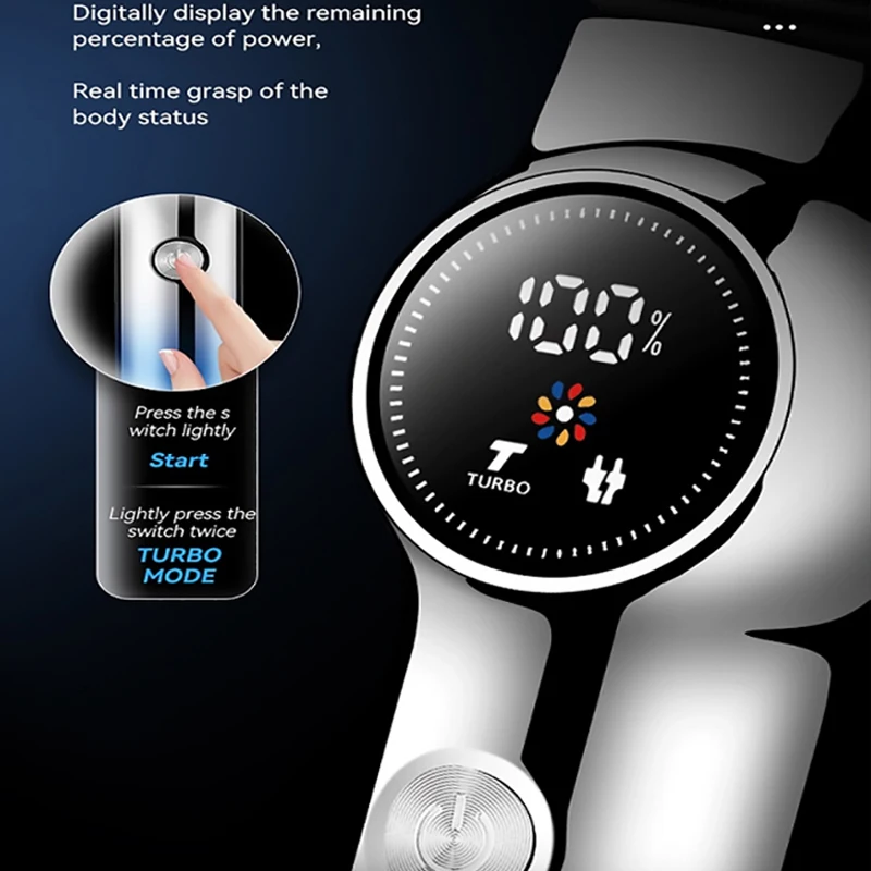 Professional electric hair clipper Cordless Hair clipper Large capacity electric hair clipper Long life rechargeable LED display