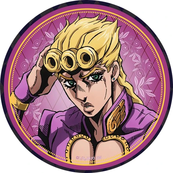 58mm Anime Le Bizzarre Avventure di JoJo Giorno Giovanna GIOGIO Bruno Buccellati COSTUME Cosplay Distintivo Spilla SPTE Spilla in banda stagnata ﻿   Prop