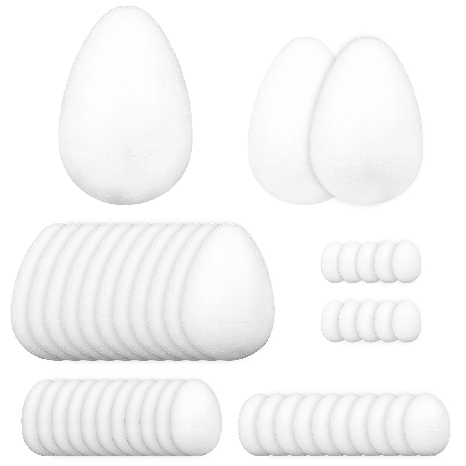

43pcs Easter naments DIY Craft White Eggs Gifts Supplies Unpainted Decorations Graffiti Egg