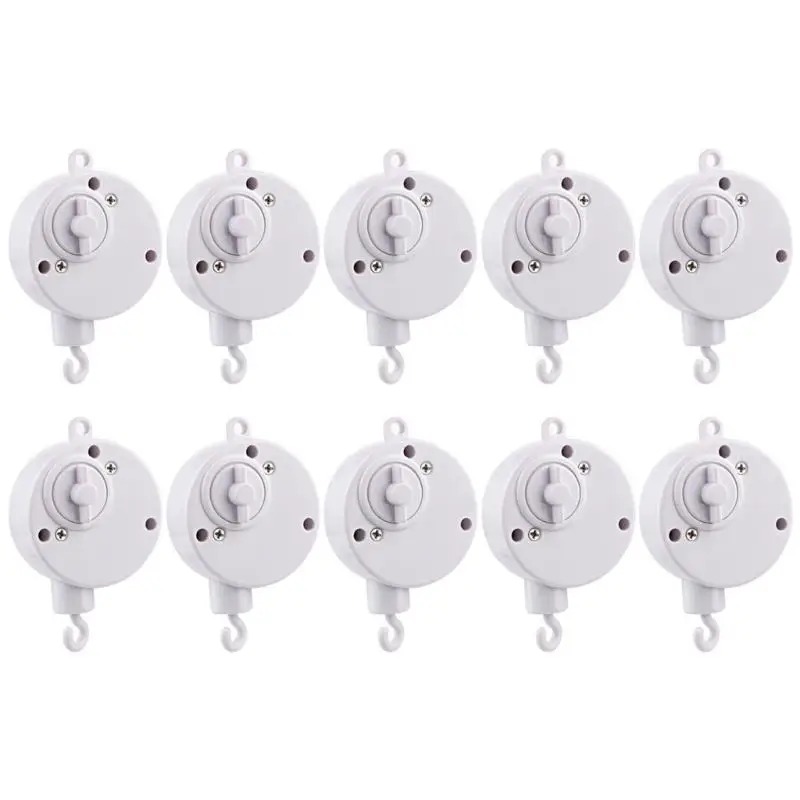 

10 Pieces Baby Bells Parts Musical Movement Baby Musical Crib Mobile Toy Wind-up Clockwork Move Mechanical Music Box