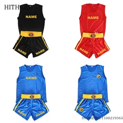 Muay Thai Shorts Custom Boxing Shorts Kids Adults Sanda Wushu MMA Martial Arts Training Clothing Boy Girl Fight Kickboxing Pants