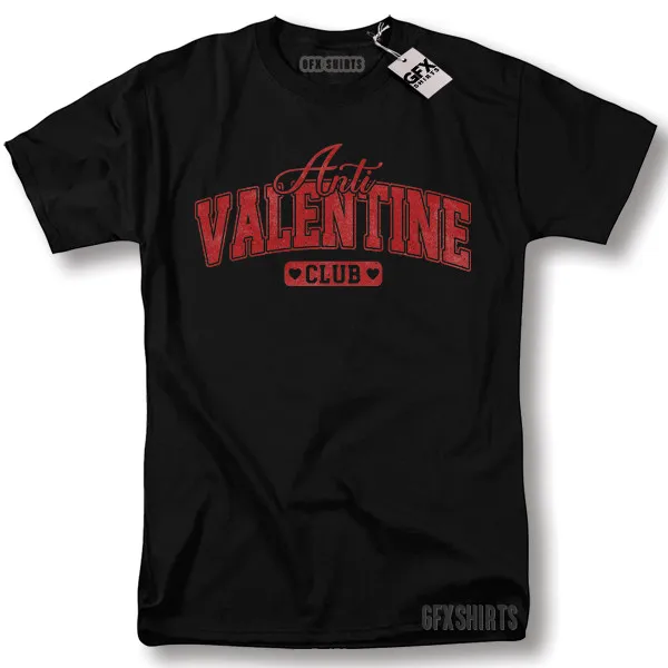 Клубная рубашка на День святого Валентина, одиночный подарок на День Святого Валентина, забавная футболка