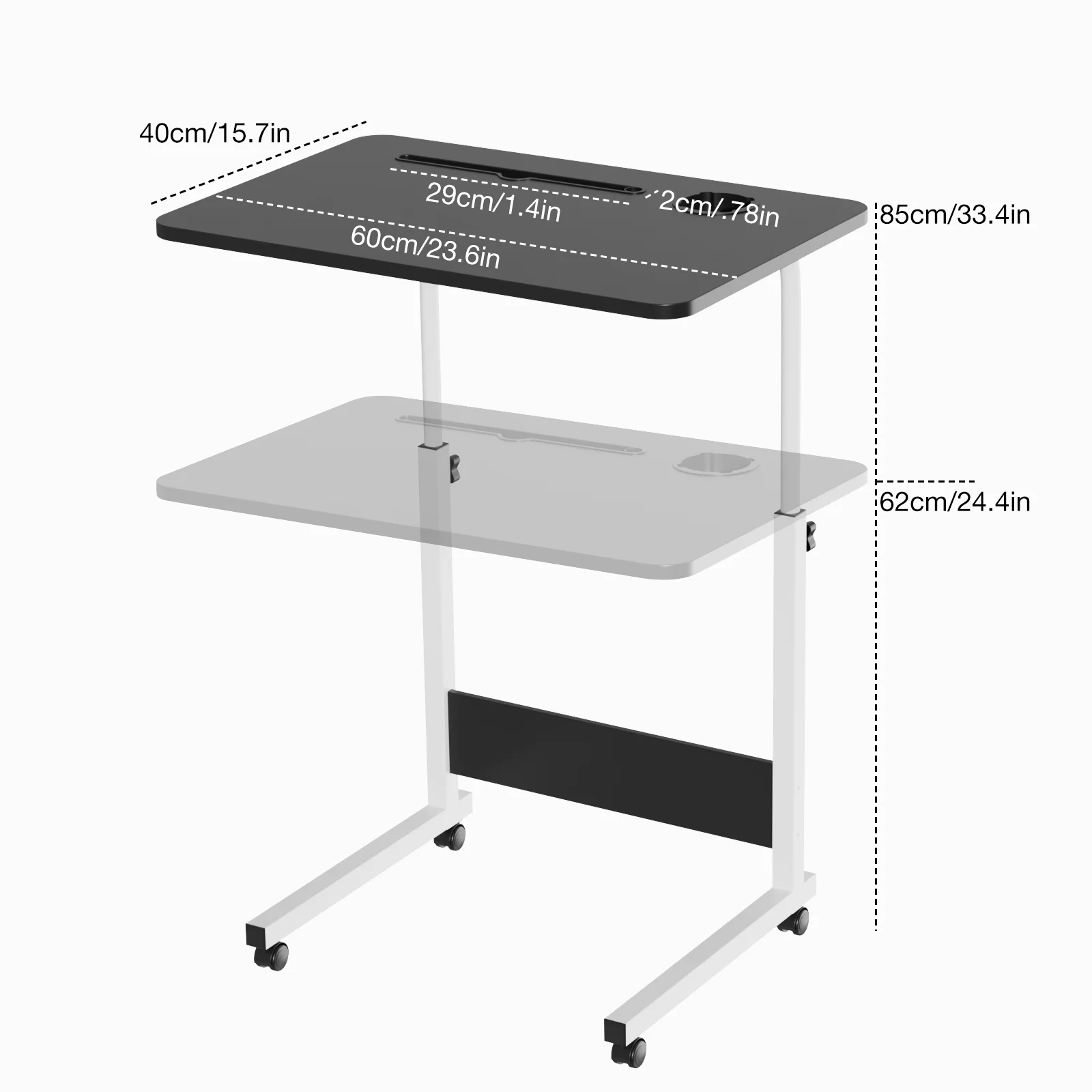 Wooden Desk Laptop Holder Adjustable Lifting Table With Card Slot Cup Support Designed Classroom Table Bedroom Computer Desk