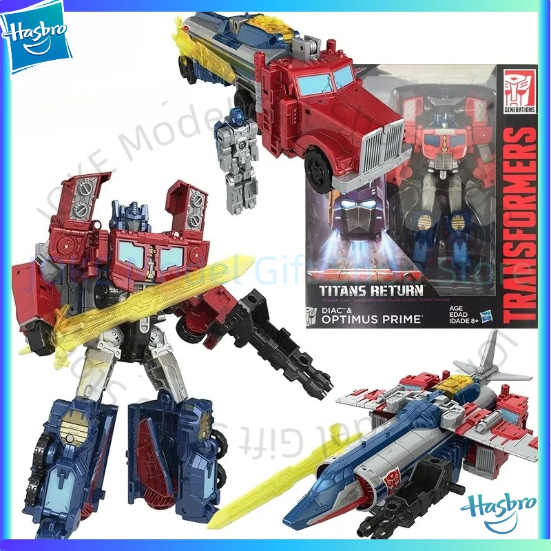 

Hasbro Transformed Toys Titians Return Diac & Optimuis Prime 18CM Voyager Class Original Action Figure Toy Toy Gift Collection