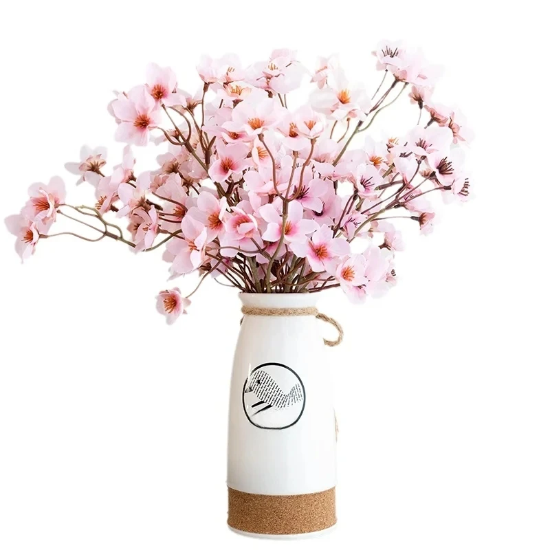 1/3개 인조 실크 복숭아꽃 장식 축제 가정 방 웨딩 리스 보드 실내 정원 마당 휴일 파티 DIY 테이블