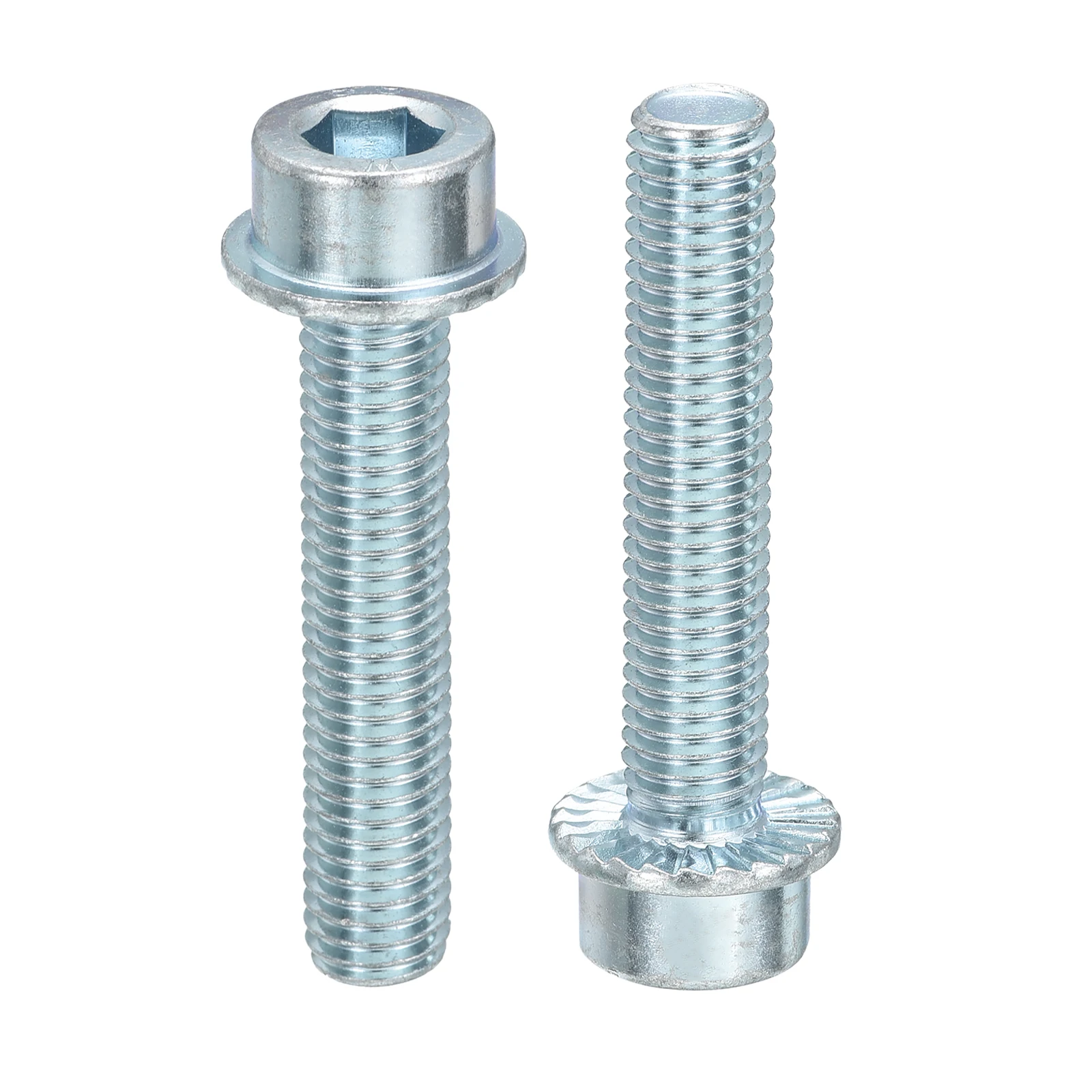 

5-50Pcs M4 M5 M6 M8 M10 Hex Socket Head Cap Screws Carbon Steel Flanged Bolt Full Thread Screw Machine Screws for Machinery