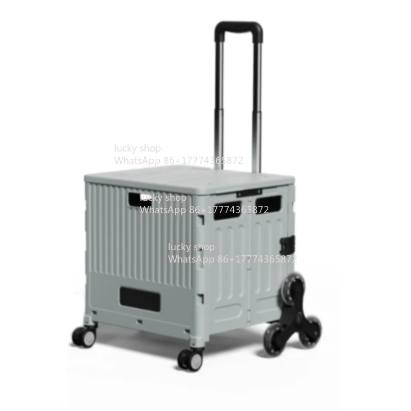 

Household Folding Shopping Cart Multifunctional Movable Large Grocery Shopping Storage Small Pull Cart