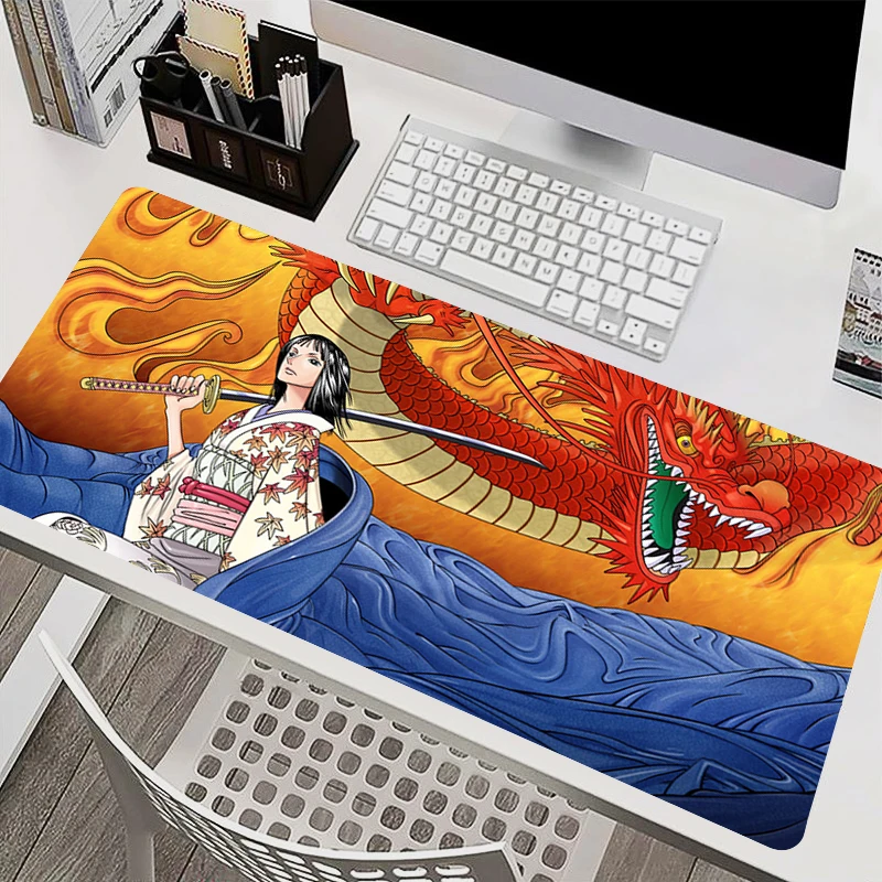 Mousepad portátil mouse pad acessórios de escritório pc teclado almofada de borracha copo macio tapete grande uma peça nico robin tapete de mesa