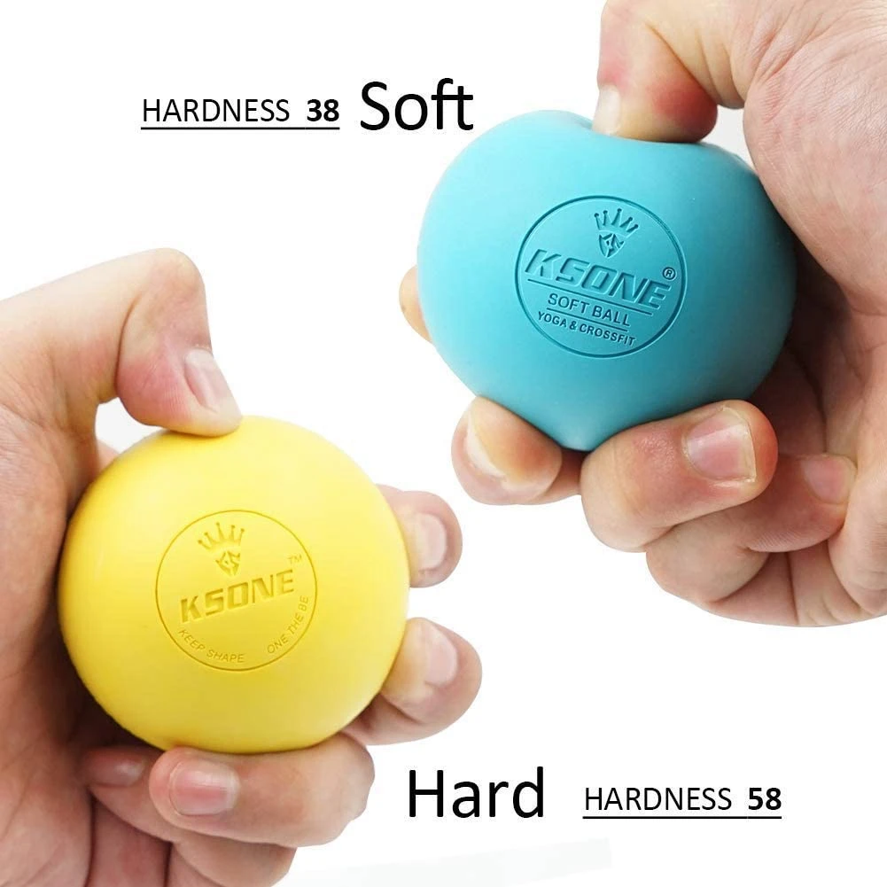 KSONE Lacrosse Massage Ball Set-Muscle Massage Roller-Deep Tissue Balls-Hard and Soft Massage Ball with Mini Ball