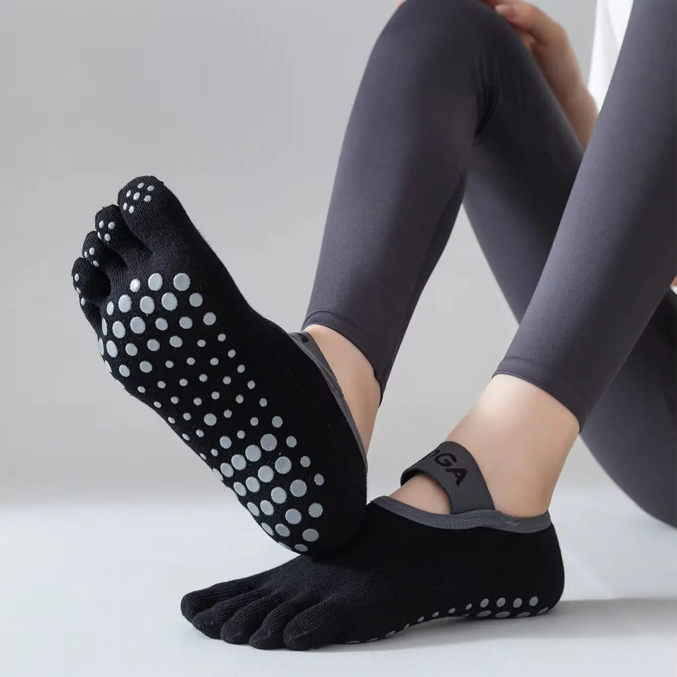 Women's Gradient Colored yoga Non Slip Socks, Professional Non Slip Boat Socks, Pilates Breathable Sports Fitness Socks