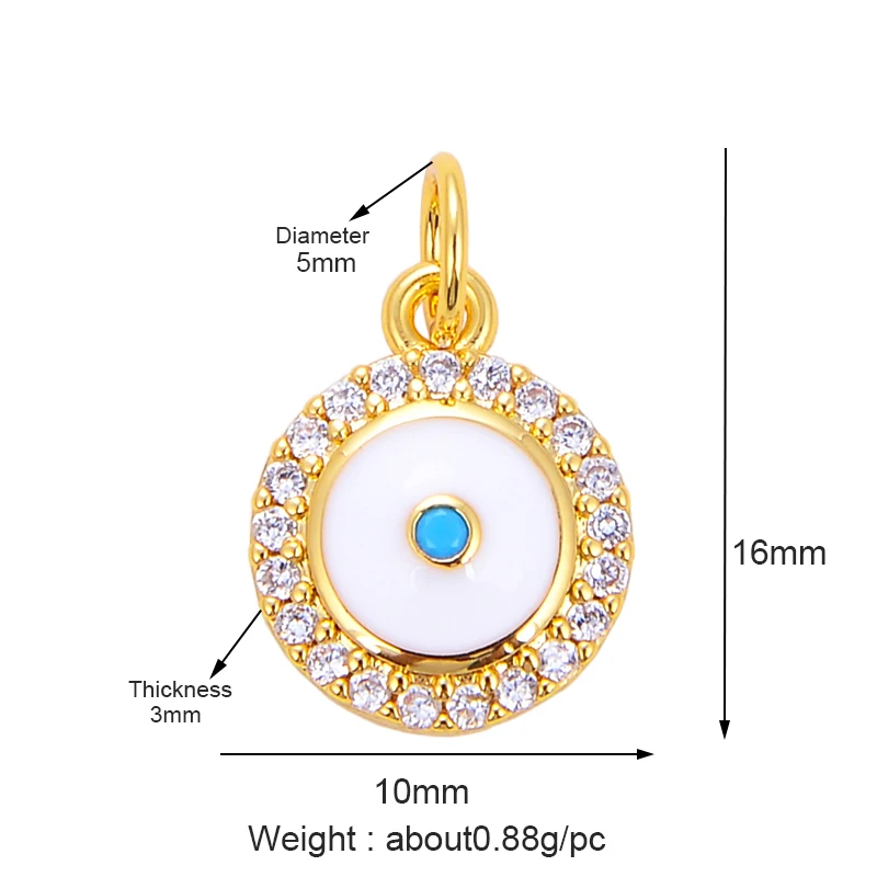 Hợp Thời Trang Nhiều Màu Sắc Zircon Ác May Mắn Mắt Thần Horus Charm Mặt Dây Chuyền, Mạ Vàng 18K Đồng Bộ Trang Sức Vòng Cổ Phát Hiện Phụ Kiện Cung Cấp