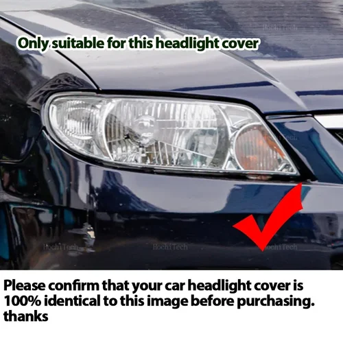 Imagen 2 del producto Para Mazda 323 Familia BJ 2003 2004 2005 faros lente carcasa de cristal máscaras pantalla transparente sombra cubierta de faro delantero de coche