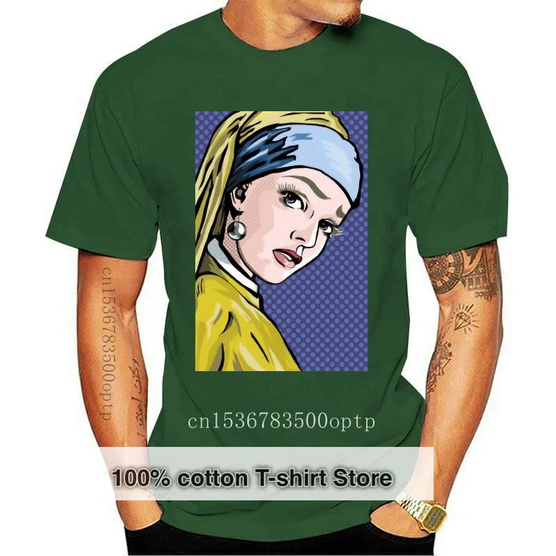 New Men t-shirt Lichtenstein Girl with a Pearl Earring tshirt Women t shirt