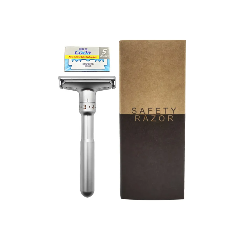 Adjustable Safety Razor Classic Men Shaver Professional Barber Razor Double Edge Stainless Steel Mens Shaving Blades Shaving