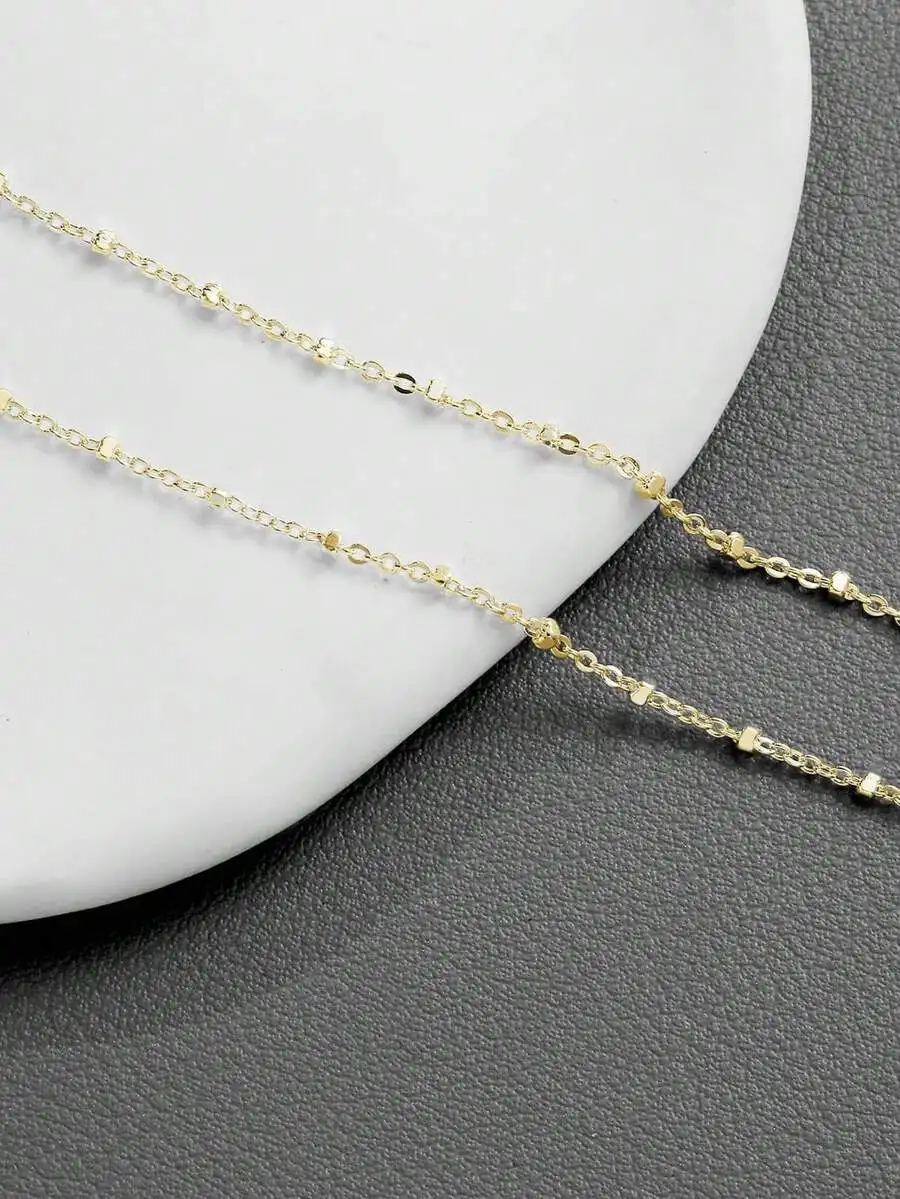 1pc Stainless Steel Double-Layered Stacked Anklet, Bohemian Beach Style Foot Chain, Ideal Gift For Women Valentine's Day Accesso view 5