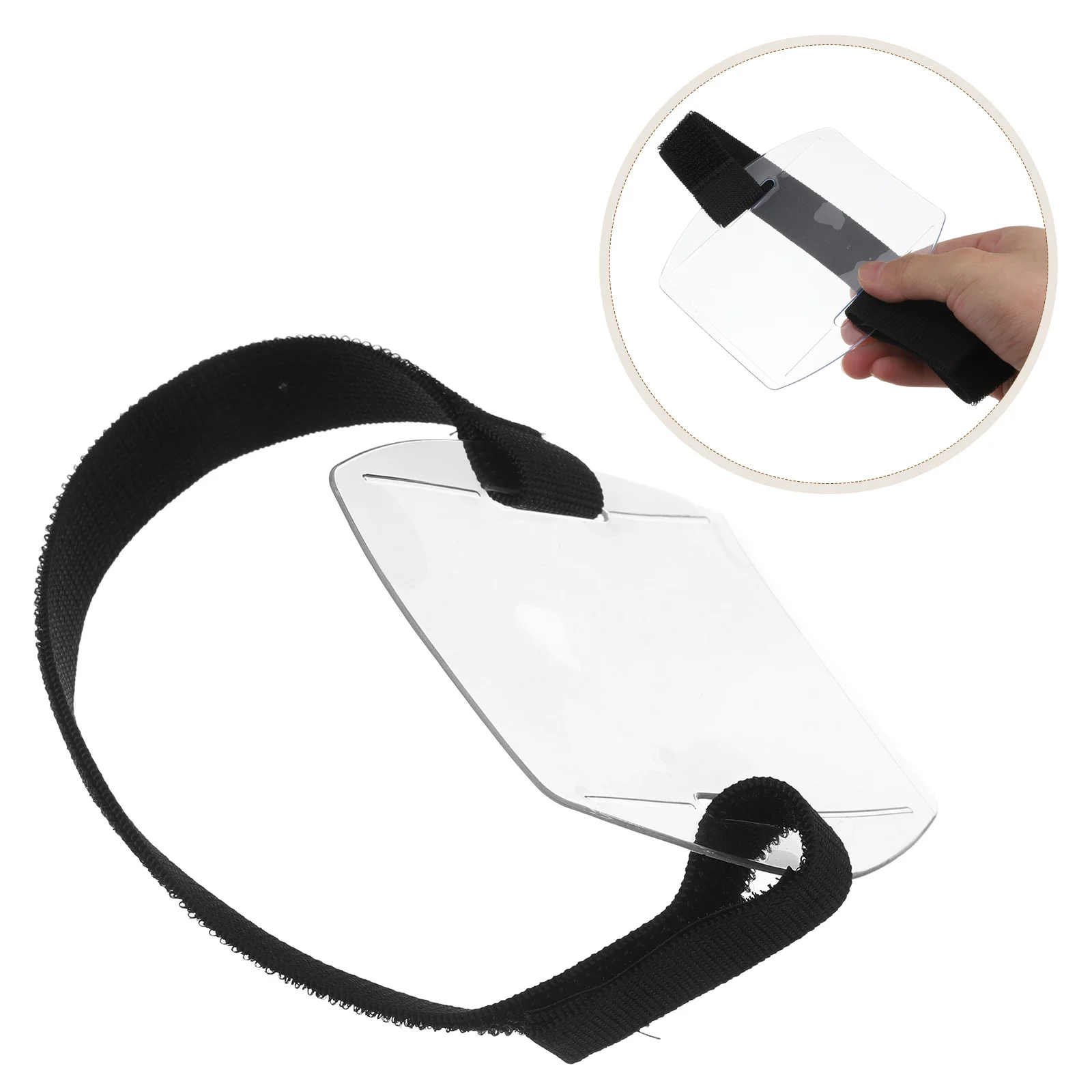 

Waterproof Arm Card Storage Holder PVC Polyester Id Badge Armband Adjustable Secure Fit for Id Social Security Ski Pass Name
