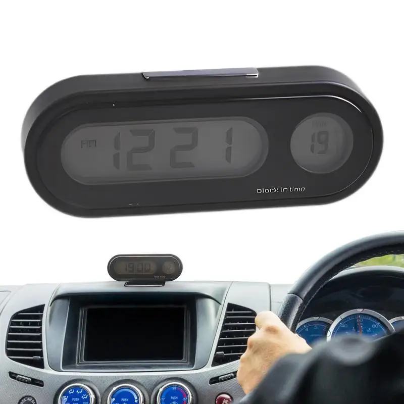 Car Digital Temperature Dashboard Clock Weather Temperature Humidity Clock Car Thermograph Car Accessory Car Clock Thermograph