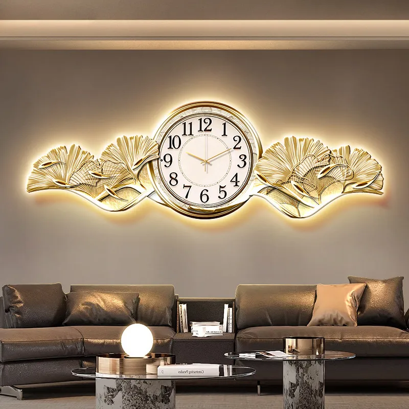 Modern Aesthetic Wall Clocks Silent Creative Minimalist Luxury Wall Clocks Living Room Led Orologio Da Parete Room Decorations