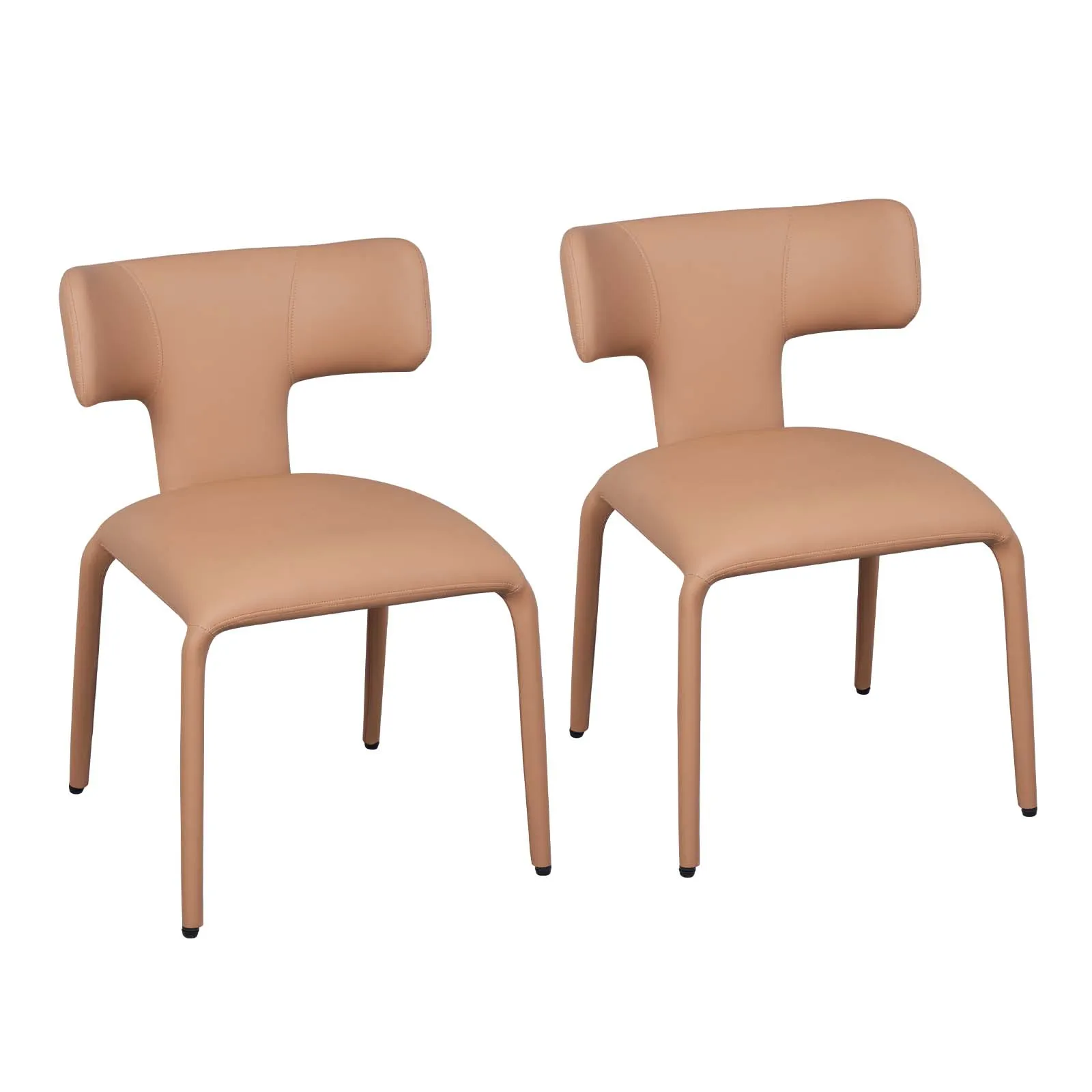 WOLTU 2 Stück/Set ergonomische Esszimmerstühle, Kunstleder/Leinen, Küchenstühle, Metallrahmen, Rückenlehne für Wohnzimmer, Schlafzimmer, Restaurant – Detail 31