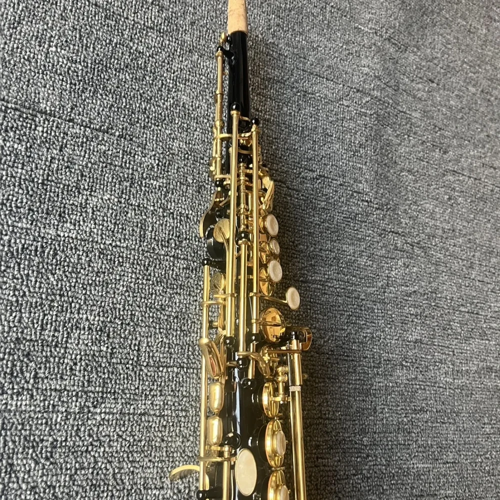 Japan black gold 82Z professional soprano saxophone flat B key brass 1 to one structure carved saxophone instrument