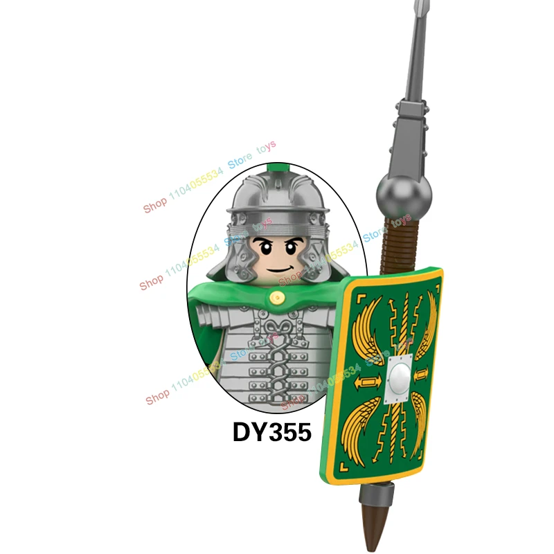 Medieval Time Knight Warrior Roman Soldier Infantry Helmet Figures MOC Building Blocks Accessories Toys For Kid Gift DY351-DY362