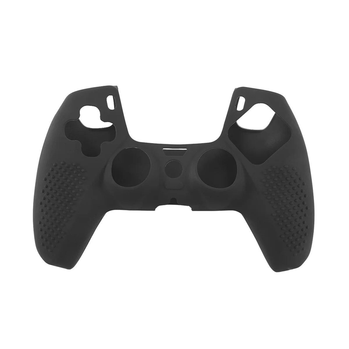 Para controlador de juego PS5, cubierta protectora de silicona para PS5, cubierta de mango antideslizante (negro)