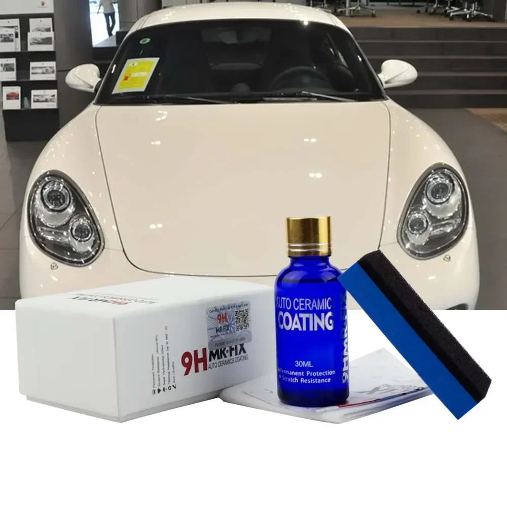 2Pcs/Box 9H Ceramic Coat Car Oxidation Super Hydrophobic Polish Auto Liquid Glass Coating Set Polysiloxane Nano Materials Polish