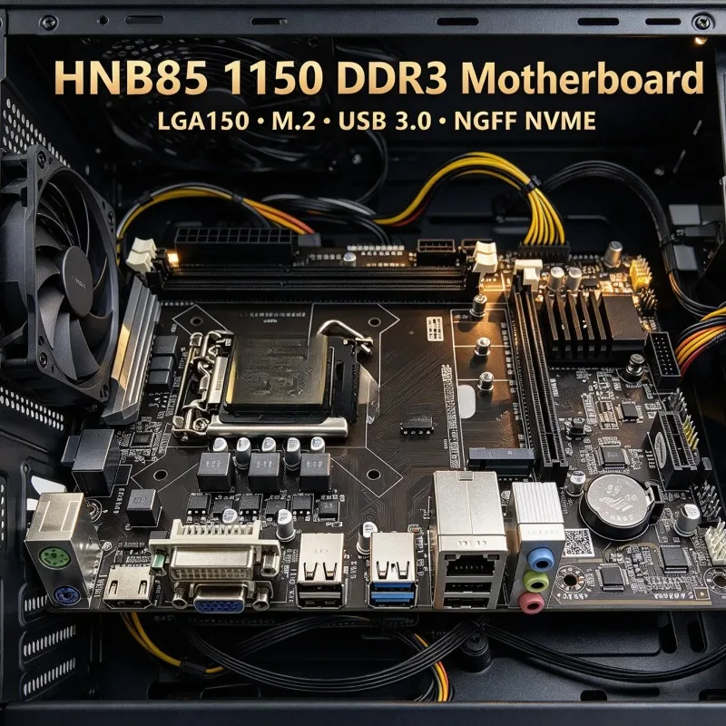 B85 Desktop Motherboard LGA1150 Socket with M.2 Slot DDR3, Supports I3 I5 Dual Core Quad Core Processors