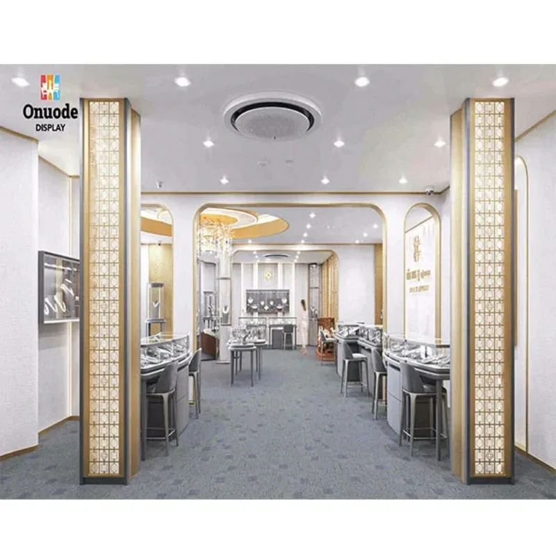 

Custom.Custom Fashion Jewelry Store Design and Display Furniture Set for Trendy Jewelry Retail Shops Jewelry Shop Decor Design