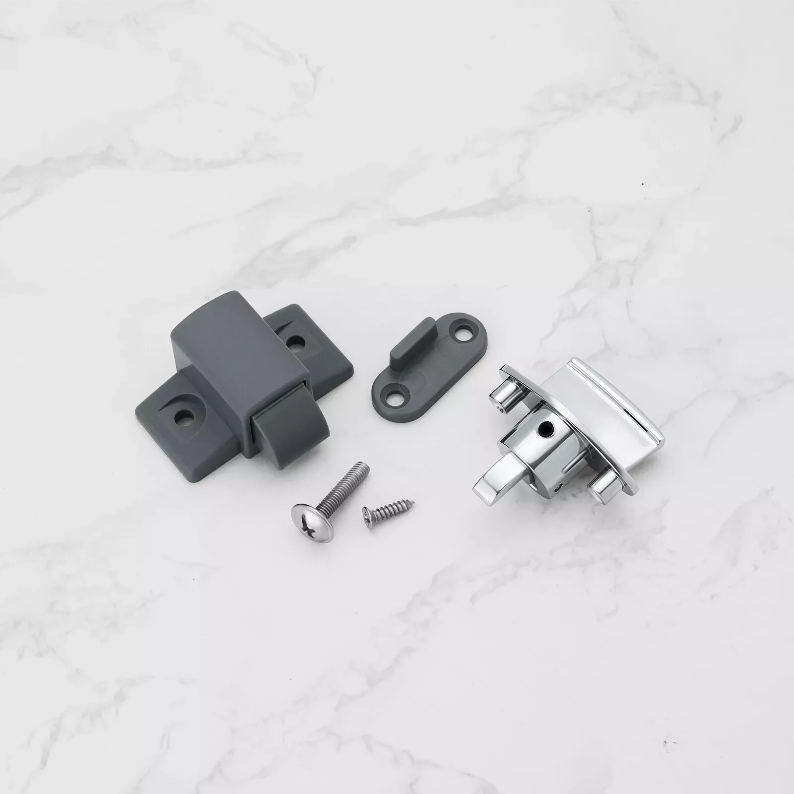 

1/2Set For Elddis Compass Caravan Motorhome Chrome Drawer Or Locker Door Release Catch RV Replacement Parts Car Accessories