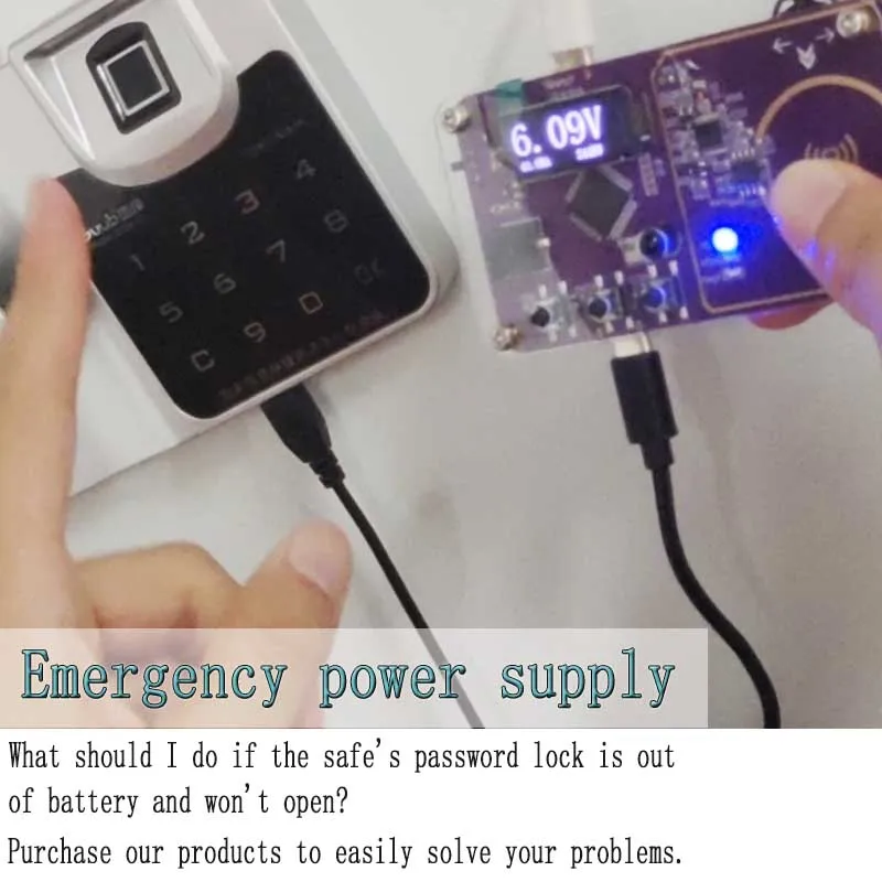 

Safe Power Bank, Used as an External Charging Device to Open Safes with Low Battery, Comes with a 10-In-1 Charging Cable,2025New