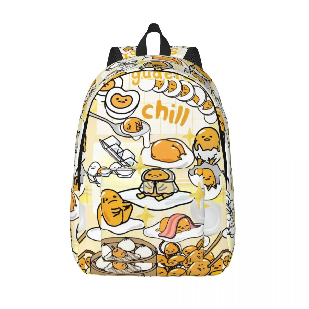 

Gudetama Cute Egg Cartoon for Men Women Student School Book Bags Daypack Elementary High College Sports