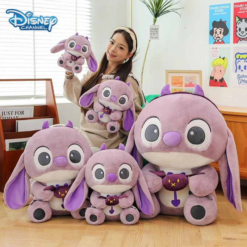

25-55CM Stitch Disney Plushies Cartoon Anime Peluche Sleeping Pillow Kawaii Comfortable Soft Doll Ornament Children's Toys Gift