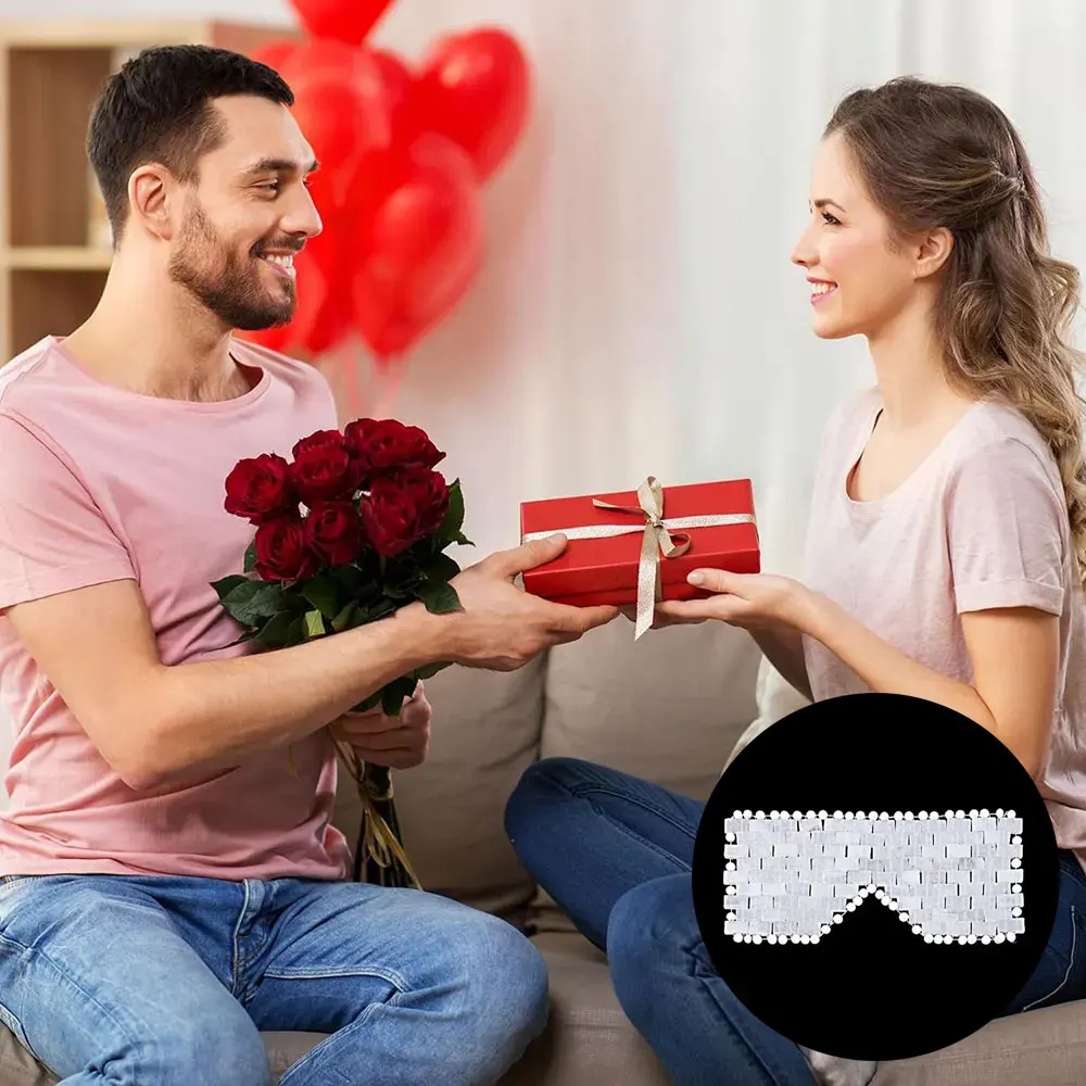 Natural White Jade Eye Mask Massager for Women Wrinkle Remove Dark Circles Anti-aging Facial Skin Care Tools Beauty Massage