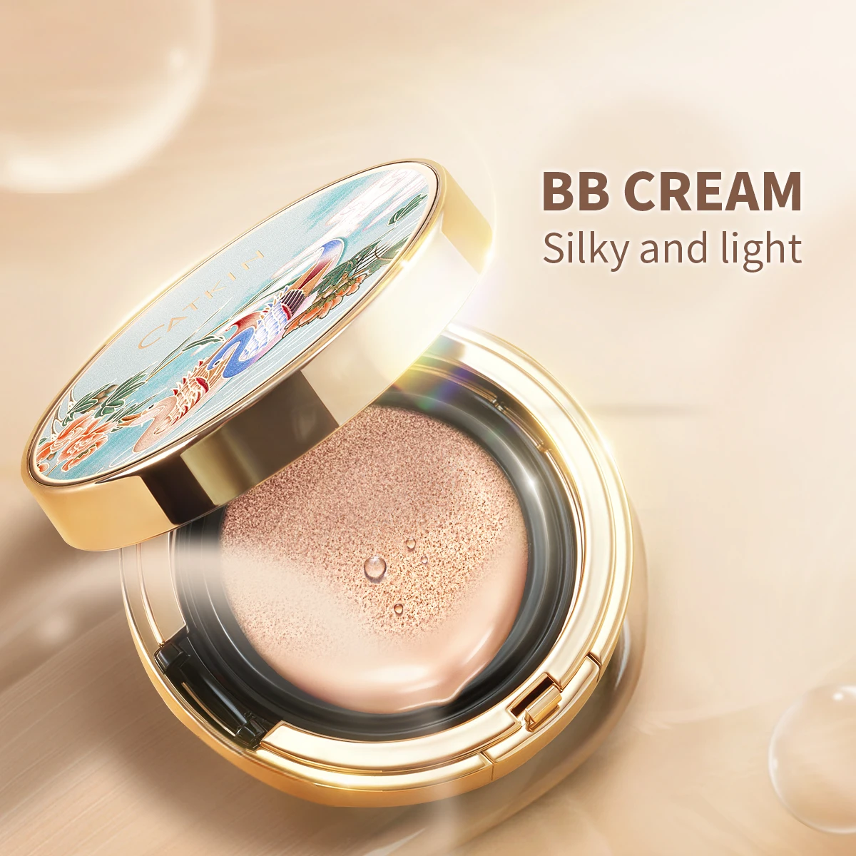 CATKIN BB CREAM AIR CUSHION FOUDNATION PEACH BLOSSOM + GET 2 FREE REFILL