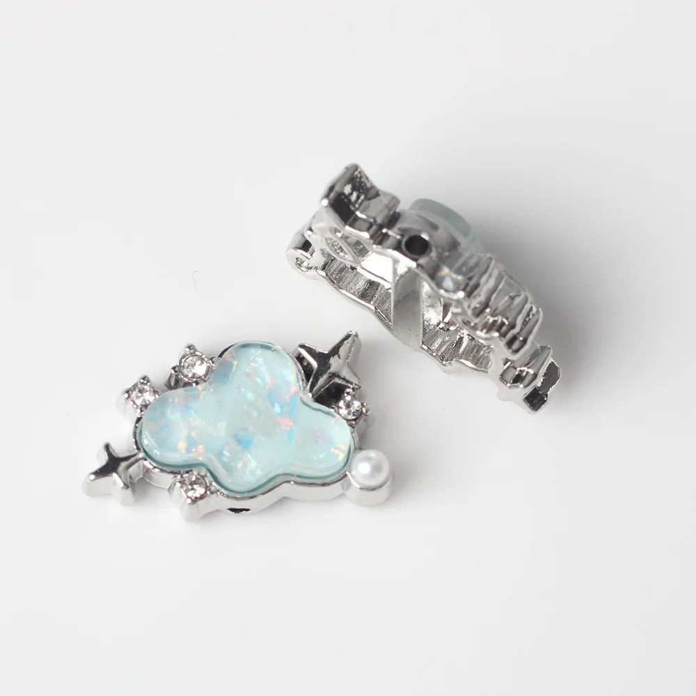 40pcs New Fashion Cloud Star Jewelry Pendant Charms Diy Silvery Color Pendants Necklace Earrings Connectors Diy Jewelry Making