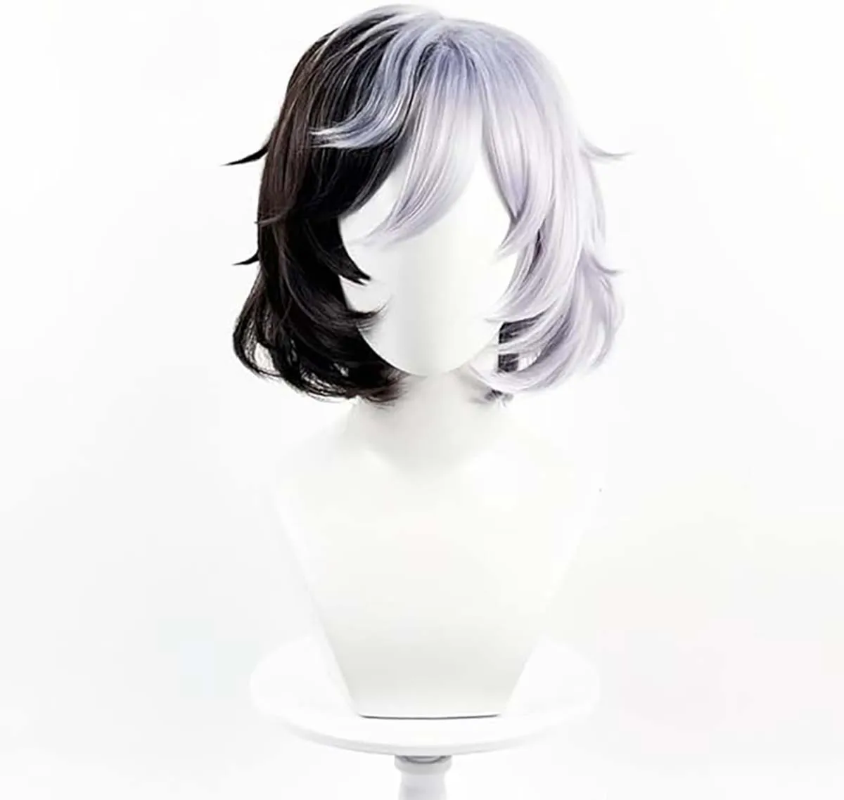 

Парик для косплея Юмено Кюсаку из аниме Bungo Stray Dogs, черно-серебристый, для вечеринки на Хэллоуин