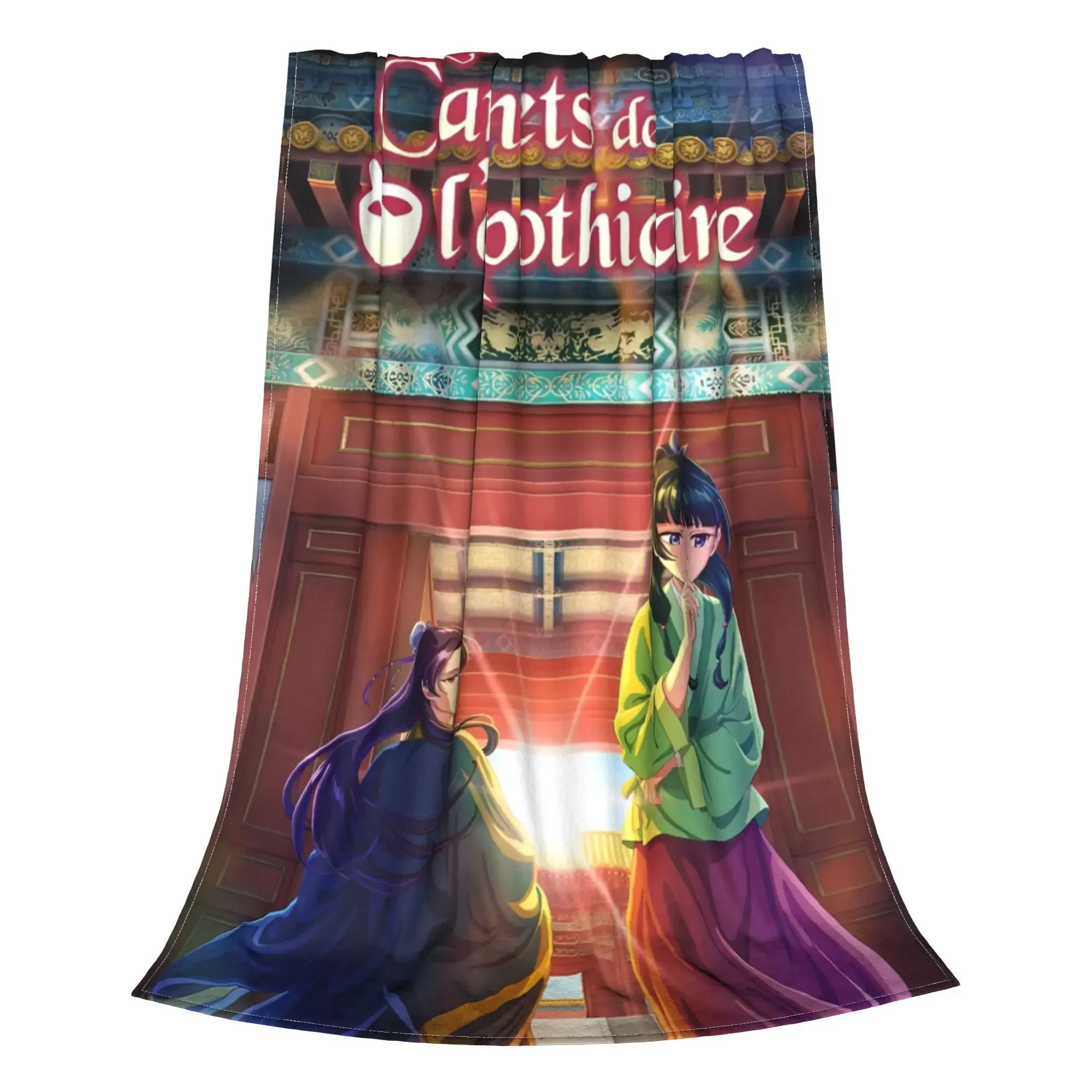 Maomao Jinshi Anime Samt-Überwurfdecke يوميات الصيدلي Deckenleri Bettwisseche، Reisen، Ultraweicher Bettteppich #4