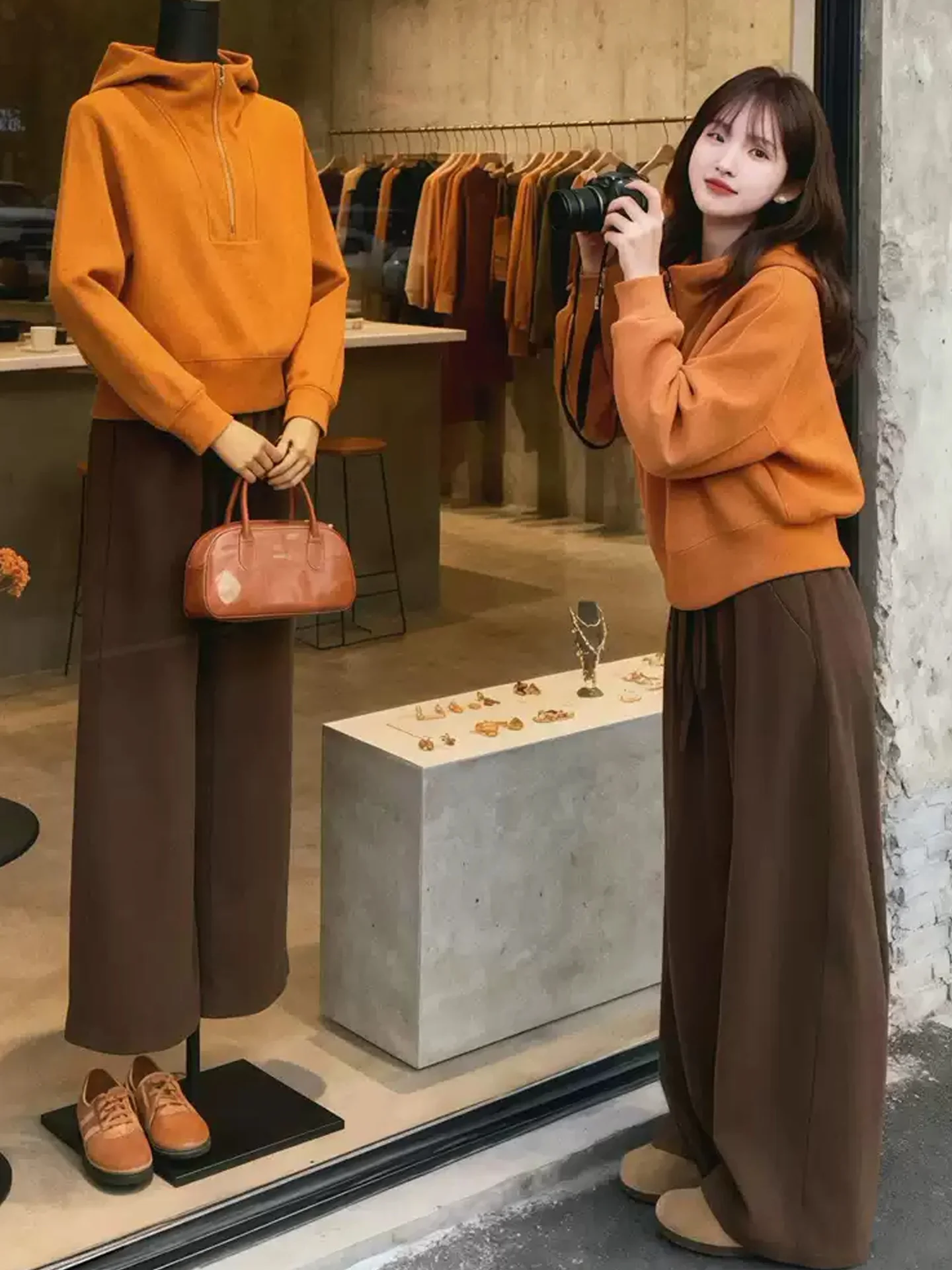 

Модный толстовка с капюшоном Thiened, зима 20225, свободный молодежный длинный женский топ све, корейский свободный крой