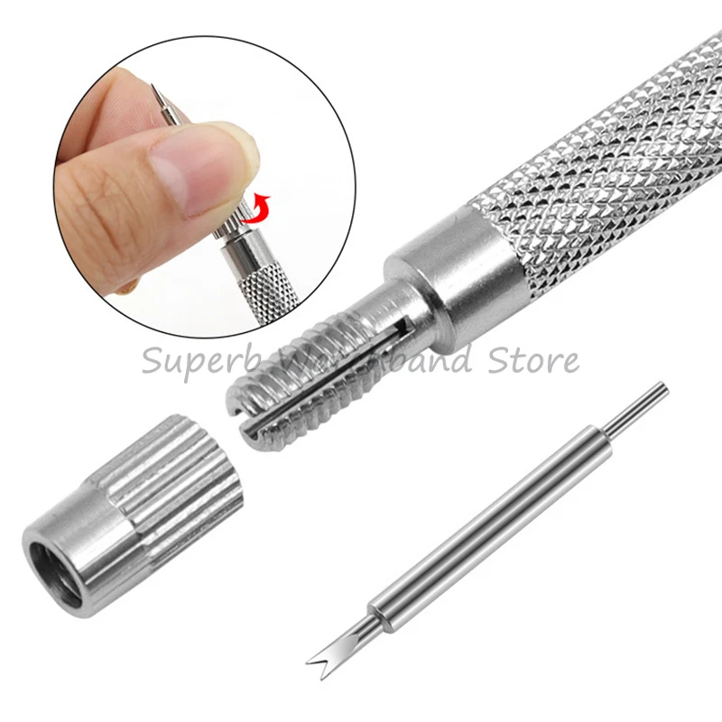 5pcs Watch Bracelet Link Remover Professional Metal Band Watch Spring Pine Needle Bar Wrist Strap Repair Tool Double-head