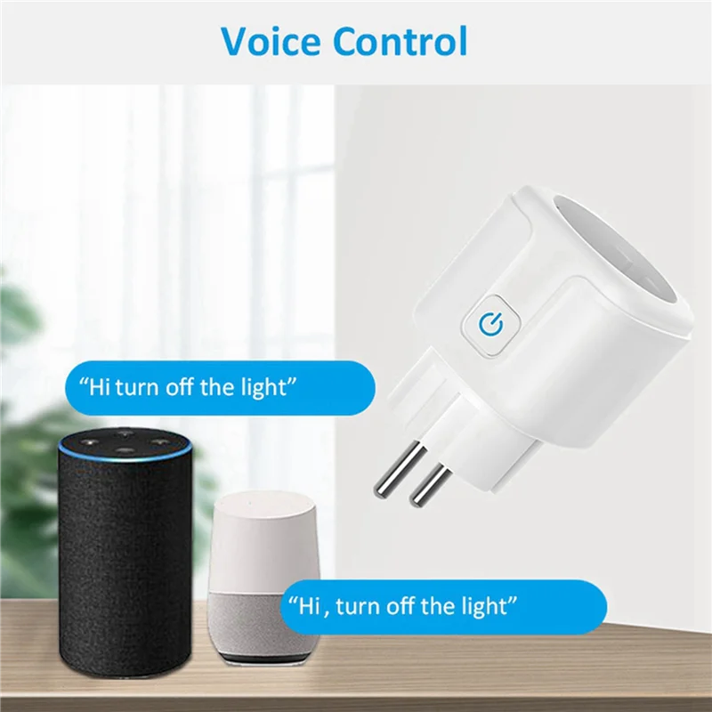 

B18B 4X Tuya Smart Wi-Fi Plug EU 20A Смарт-розетка с мониторингом мощности Энергосберегающий пульт дистанционного управления Smart Life EU Plug