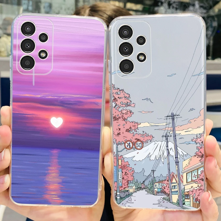For Samsung Galaxy A13 A33 A53 A73 5G Case Colorful Printed Cover Soft Silicone Phone Case For Samsung A13 A33 A53 A73 5G Bumper