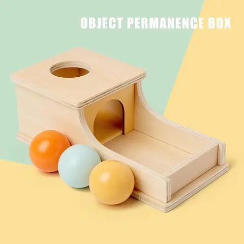 Montessori Wooden Pitch Ball Box Drawer Game Learning Early Education Preschool Training Teaching Kids Aids Baby Toys