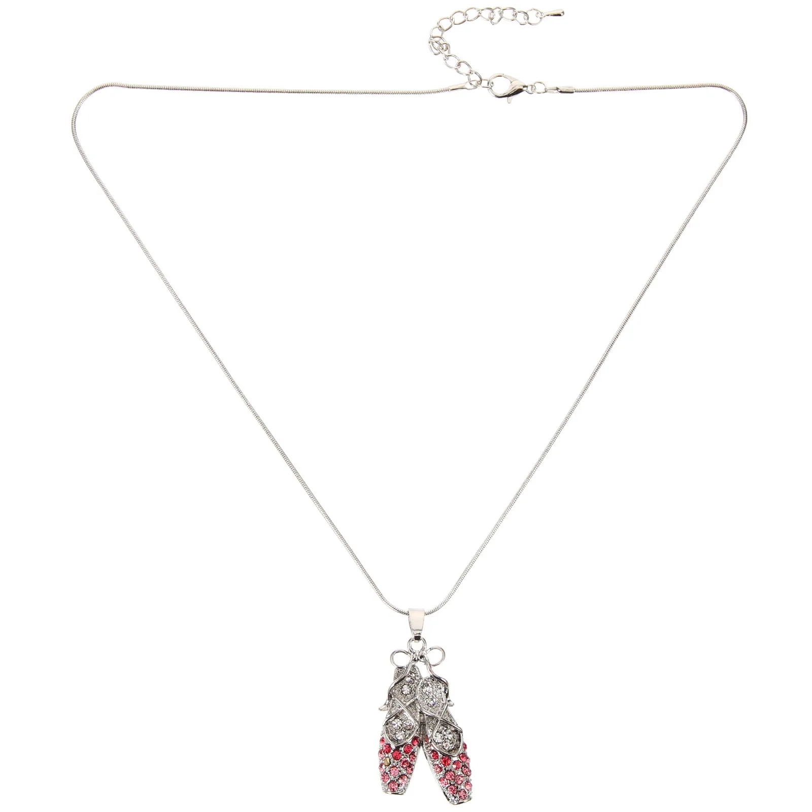 Collar con Colgante de Zapatilla de Ballet, Cristal y Diamantes de Imitación, Cadena para Clavícula, Joyería Elegante, Regalo para Mujer, Boda, Cita