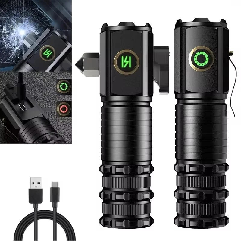 

3LED Mini Flashlight USB Rechargeable Portable Torch with Magnet Multifunction Lights 5 Lighting Modes Powerful Clamp Cap Lamp